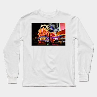 Flamingo Las Vegas Hotel Neon Lights America Long Sleeve T-Shirt